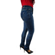 Spodnie damskie jeansowe, prosta nogawka- Slavina dark blue