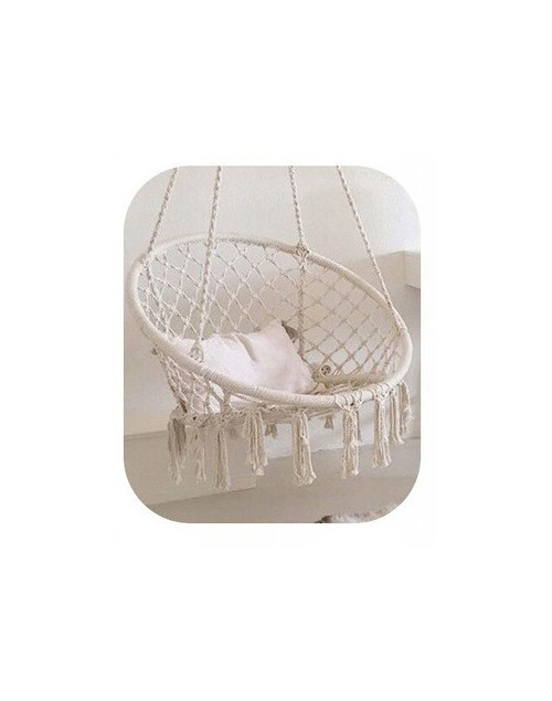 Huśtawka krzesło ogrodowe hamak boho-beż