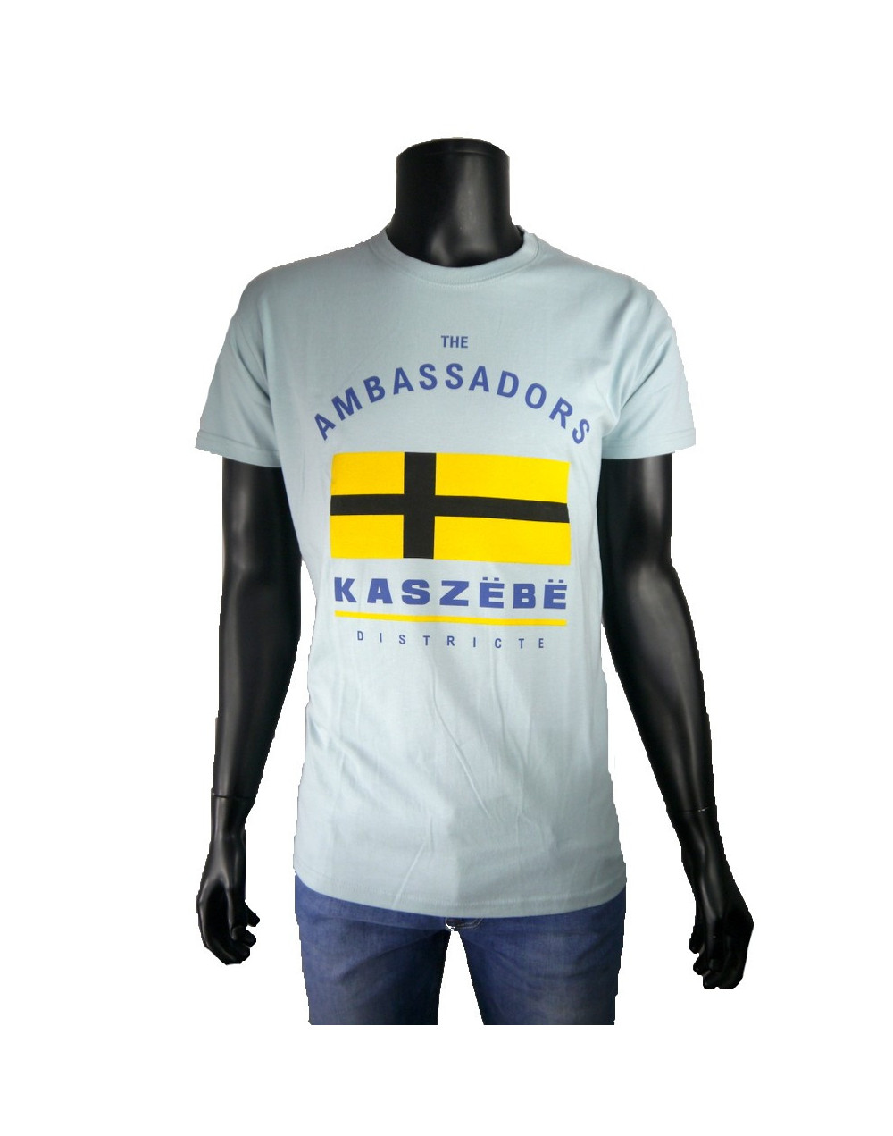 ~ T-shirt męski KASZEBE KASZUBY niebieski ~